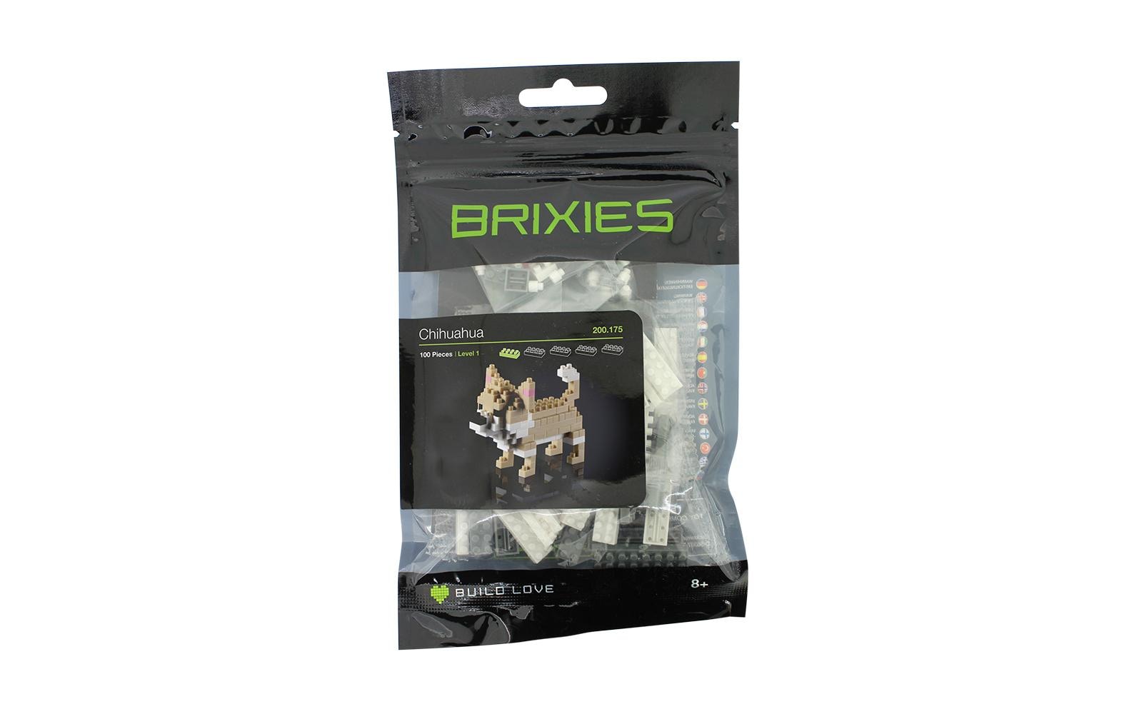 BRIXIES Bausteinmodell Chihuahua aus 100 Bausteinen