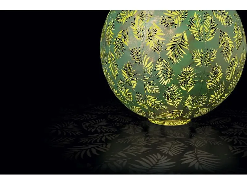 STT Laterne Solar Antic Ball Bamboo, Ø 40 cm, Grün