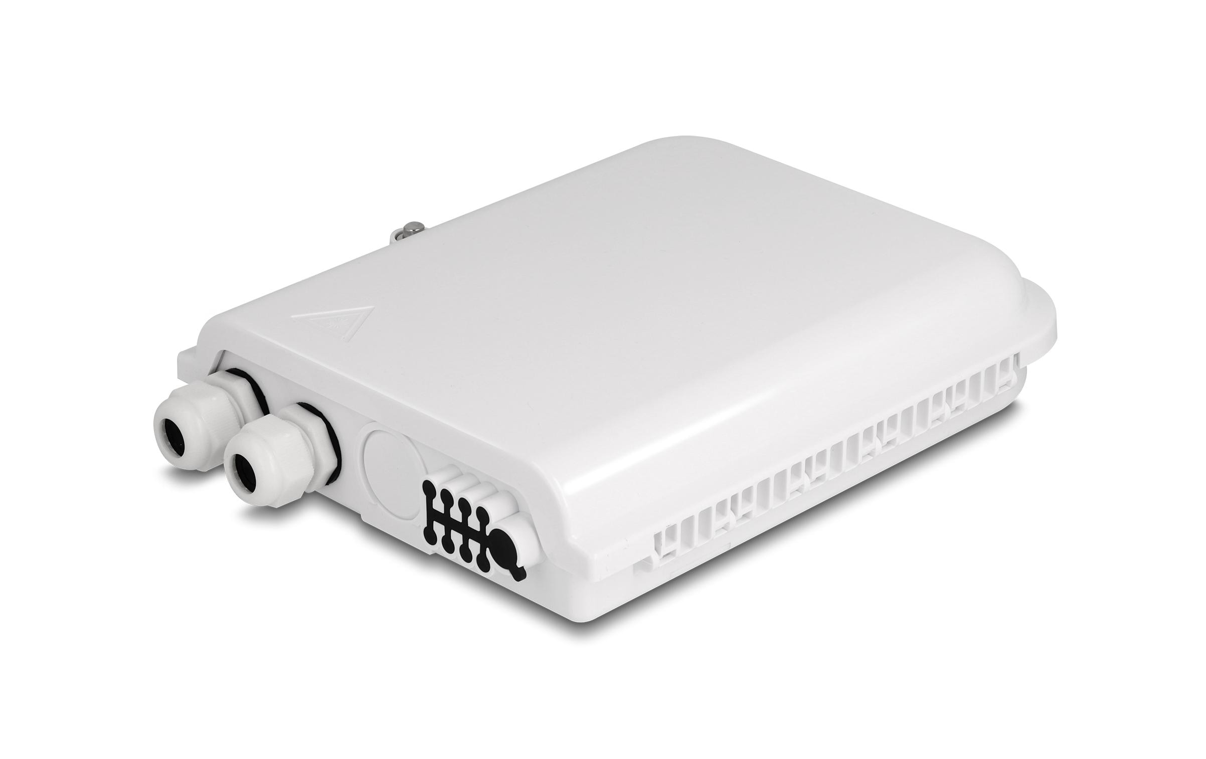 Delock LWL Verteilerbox IP65, 8 Port, Weiss Delock LWL Verteilerbox IP65, 8 Port, Weiss