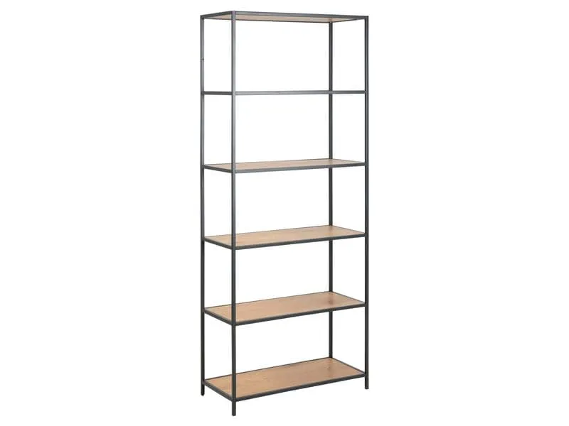 AC Design Regal Seaford 77 x 35 x 185 cm, Eiche/Schwarz matt AC Design Regal Seaford 77 x 35 x 185 cm, Eiche/Schwarz matt