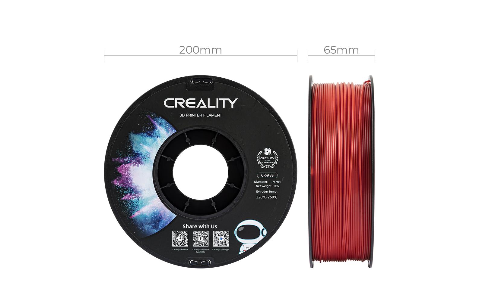Creality Filament ABS, Rot, 1.75 mm, 1 kg