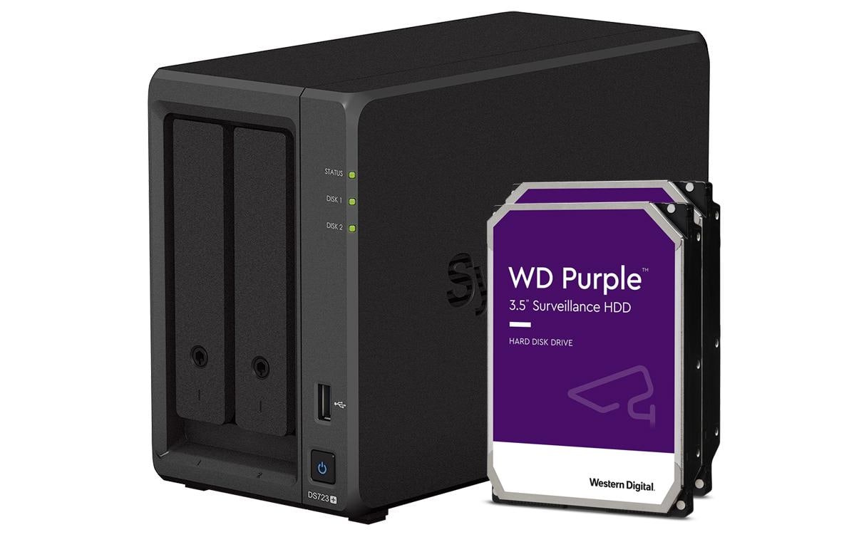 Synology NAS DiskStation DS723+ 2-bay WD Purple 8 TB