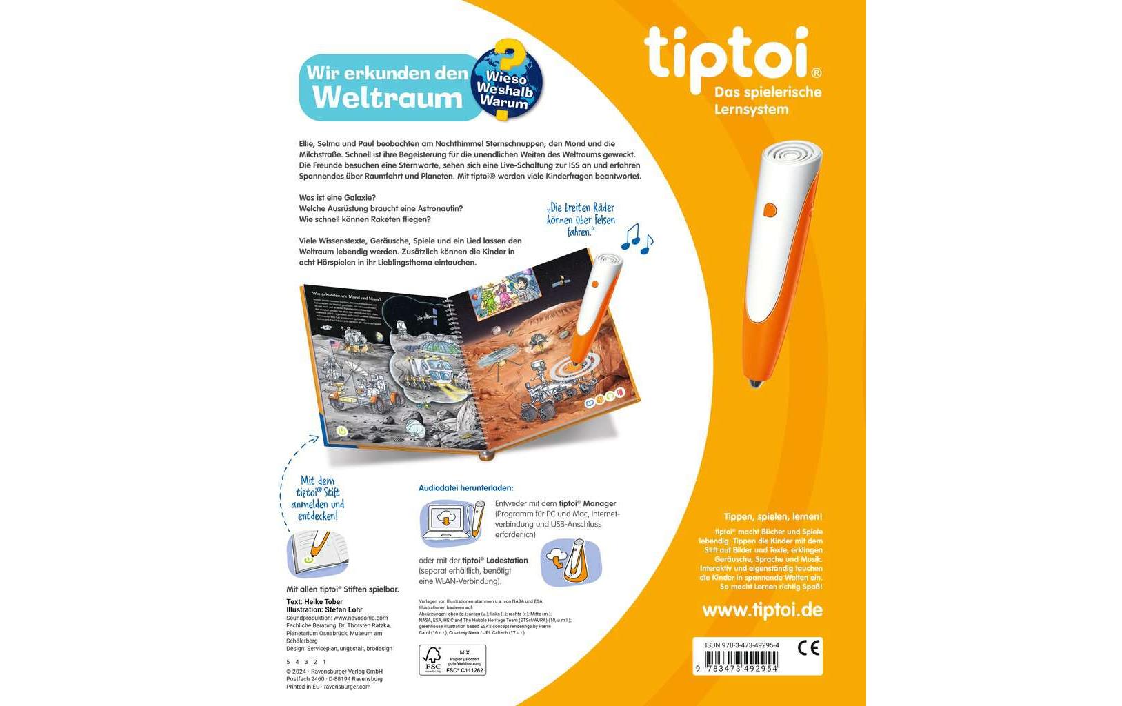 tiptoi Lernbuch Wir erkunden den Weltraum -DE-