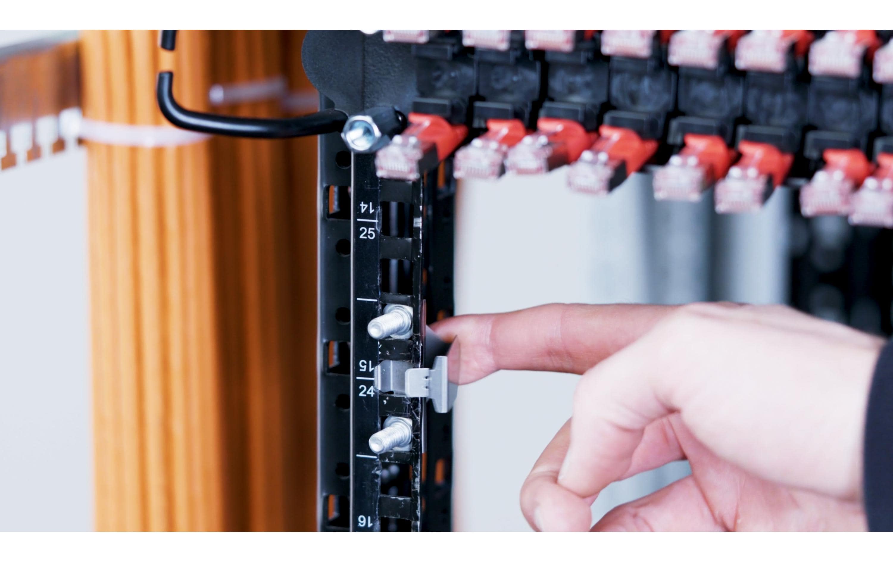 Patchbox Rack Zubehör /dev/mount (Bolzen Rot) 50-Pack