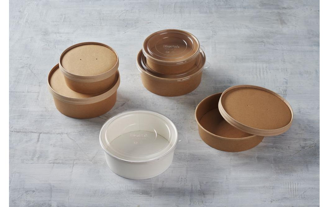 BioPak Salat-Schale Ronda 190 ml, Weiss, 25 Stück