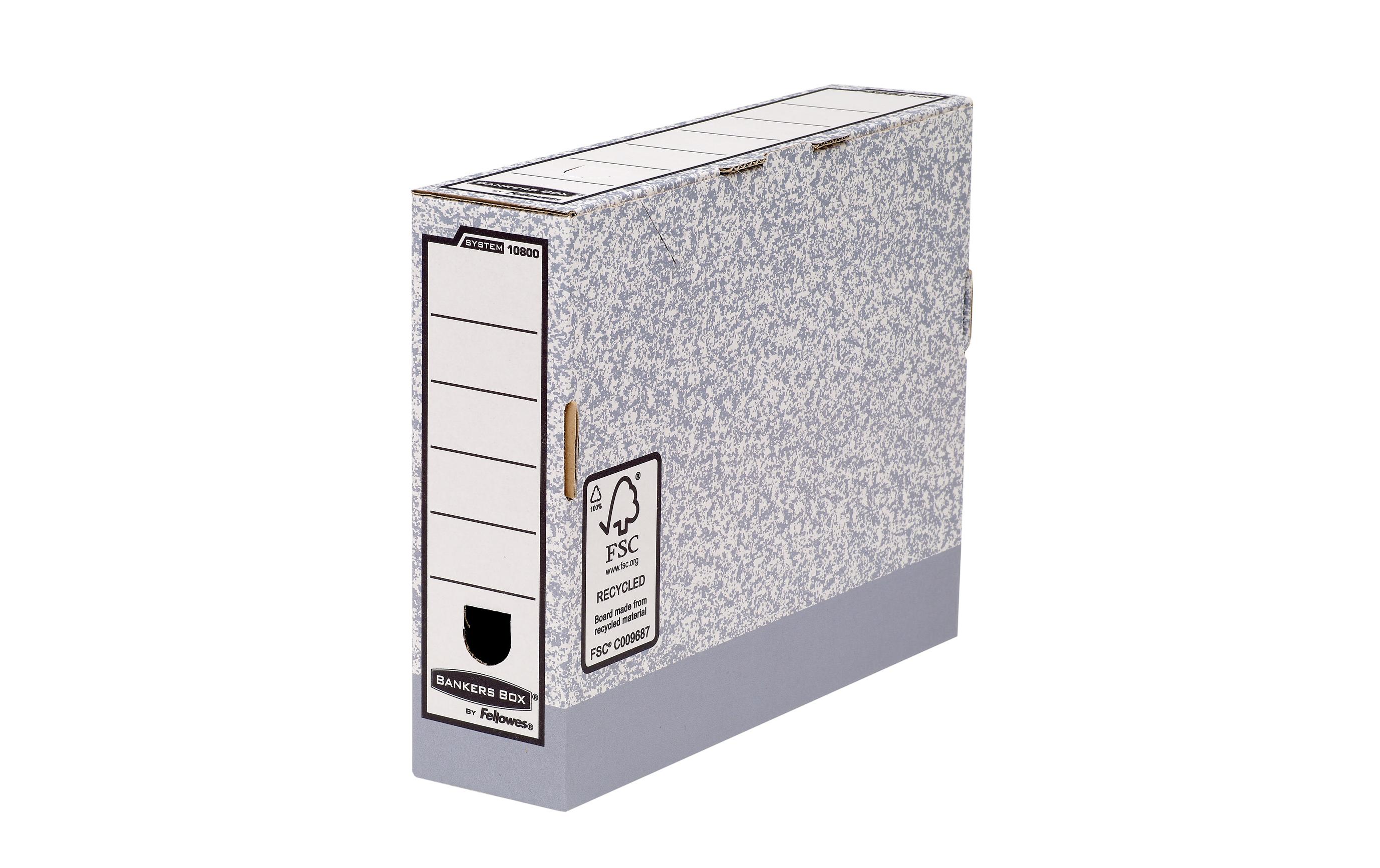 Fellowes Archivschachtel Bankers Box Grau, 10 Stück