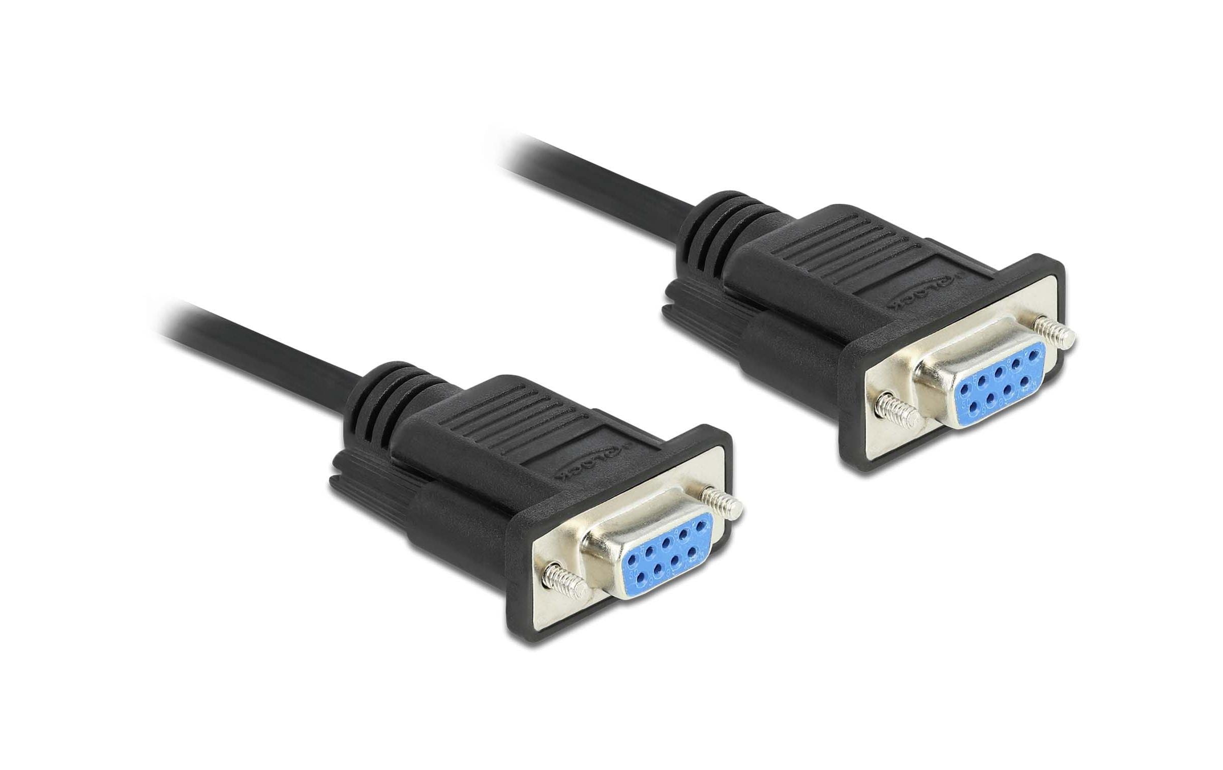Delock Anschlusskabel Nullmodem RS-232 D-Sub 9 f-f 2 m Delock Anschlusskabel Nullmodem RS-232 D-Sub 9 f-f 2 m