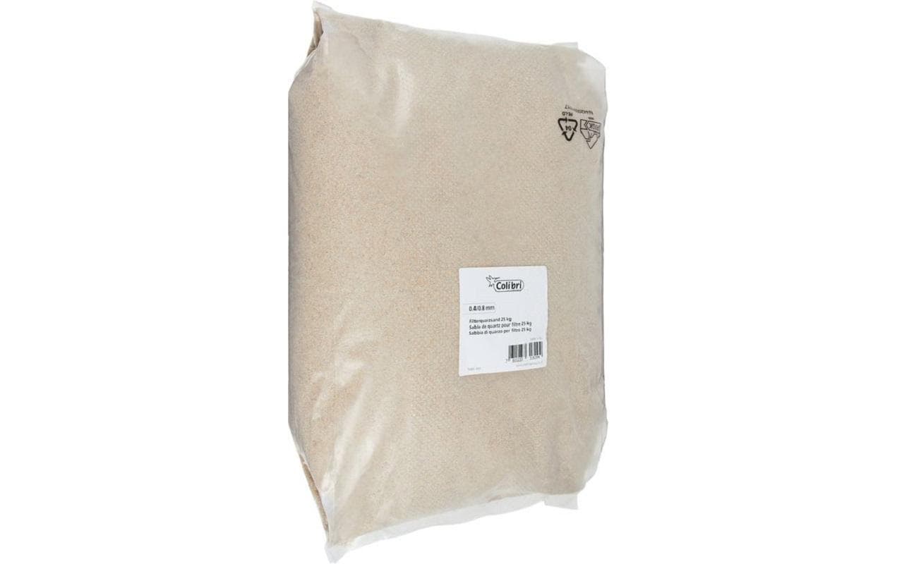 Colibri Quarzsand 25 kg, Filterglas für Sandfilter, Körnung 04/08