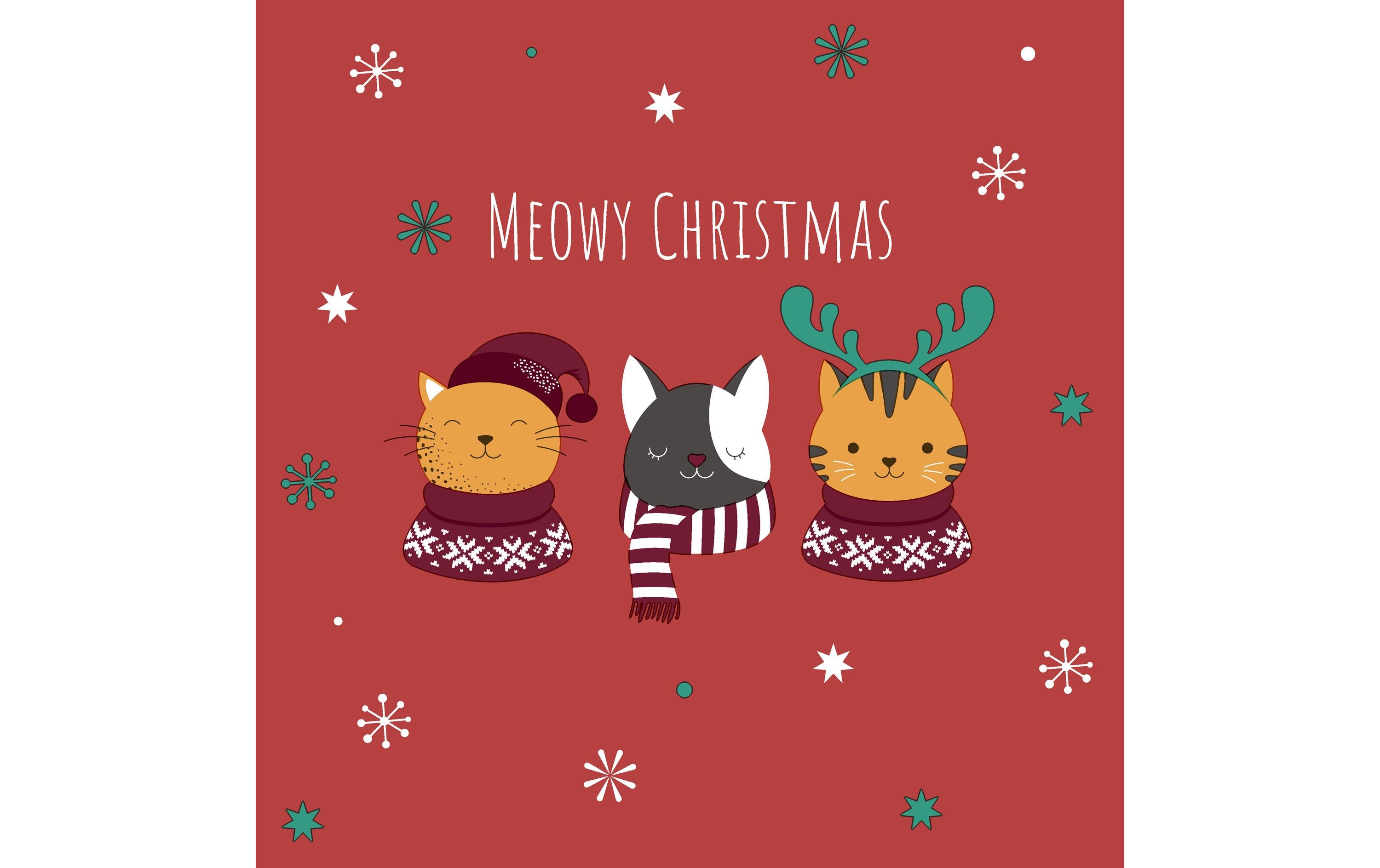 Paper + Design Weihnachtsservietten Meowy Xmas 33 cm x 33 cm, 20 Stück