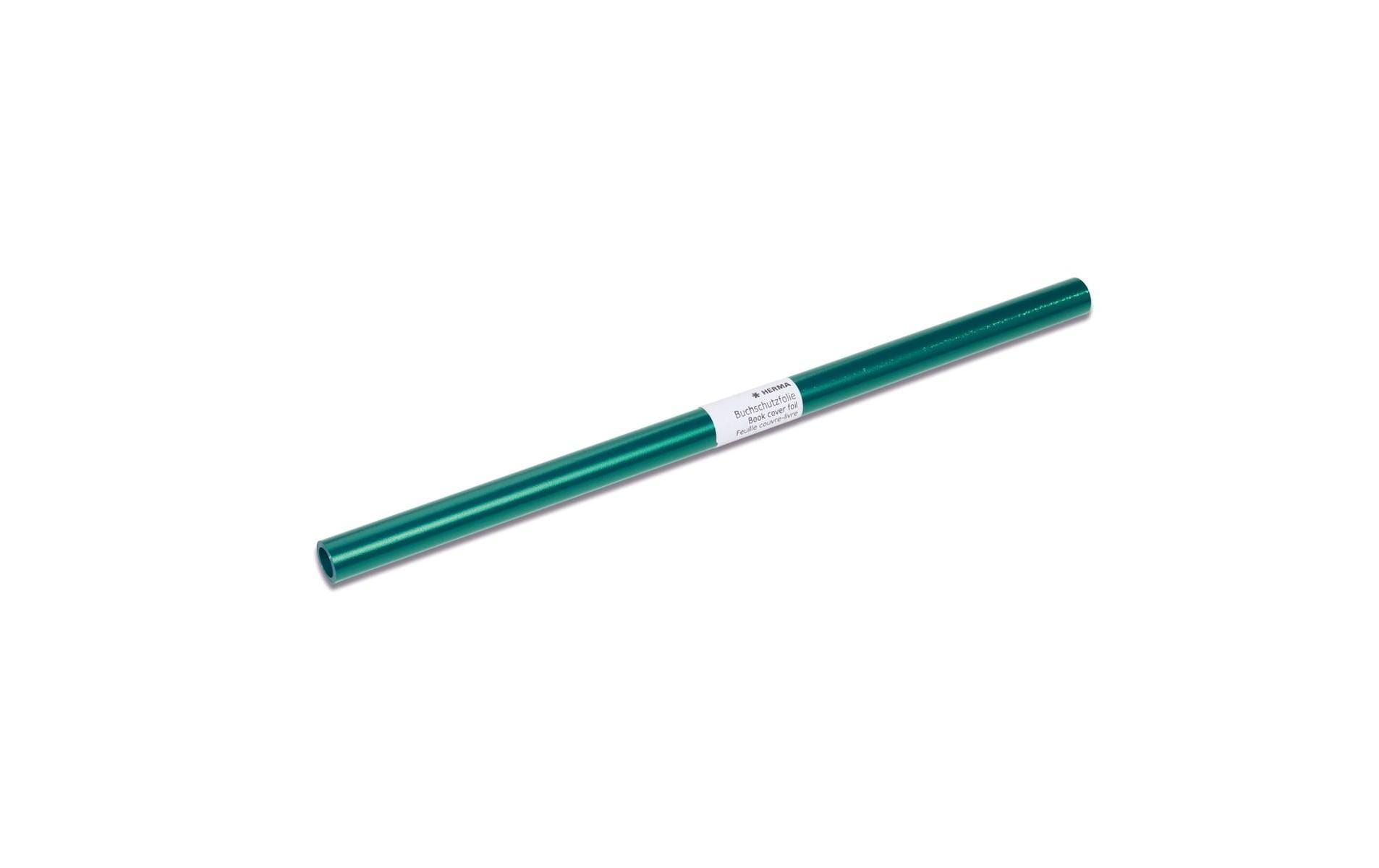 HERMA Einbandfolie 40 cm x 2 m Buchschutzfolie, nichtklebend, Grün
