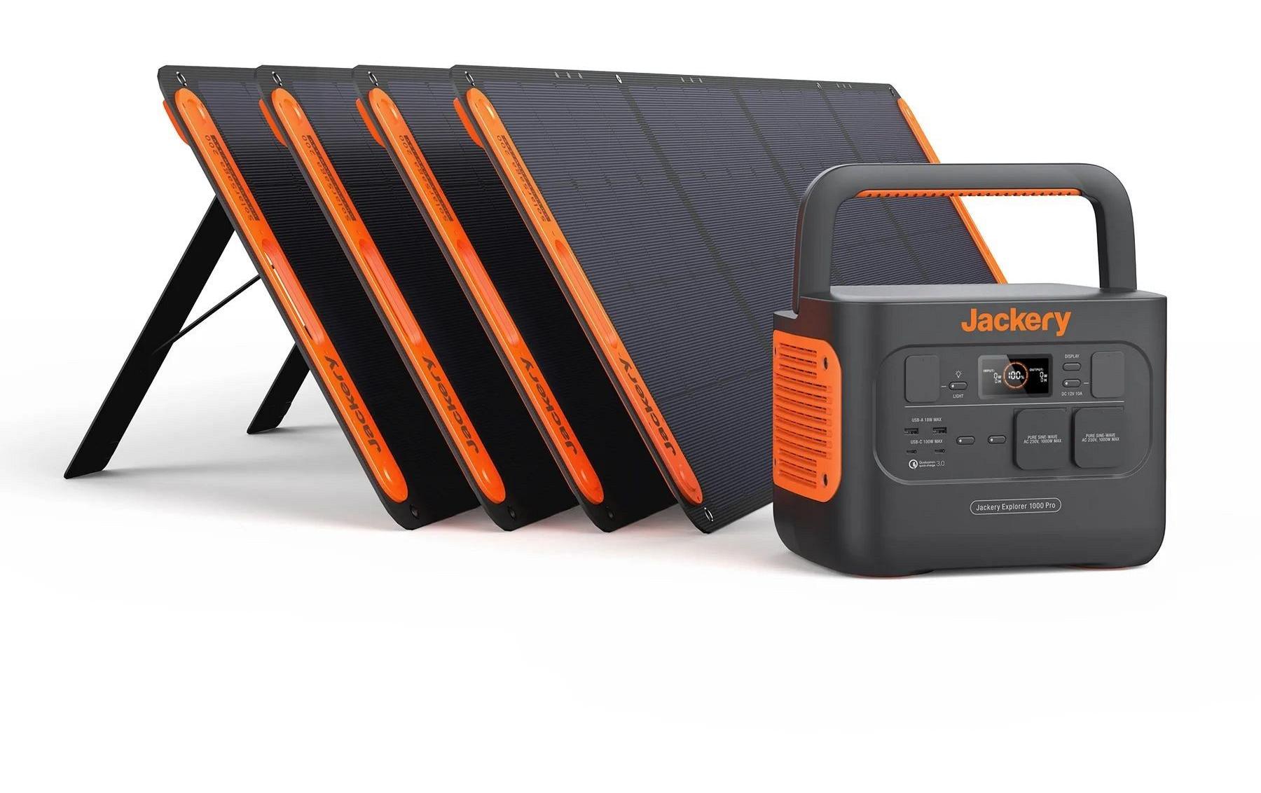 Jackery Power Station Kit– Explorer1000Pro+ 4xSolarSaga200W, 1002 Wh Jackery Power Station Kit– Explorer1000Pro+ 4xSolarSaga200W, 1002 Wh