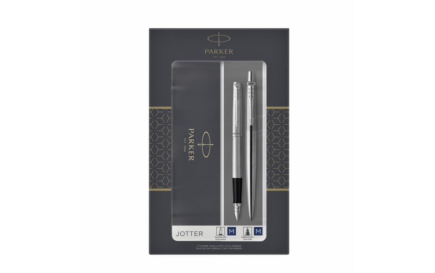 Parker Füllfederhalter DuoSet Jotter Edelstahl Medium (M) Parker Füllfederhalter DuoSet Jotter Edelstahl Medium (M)