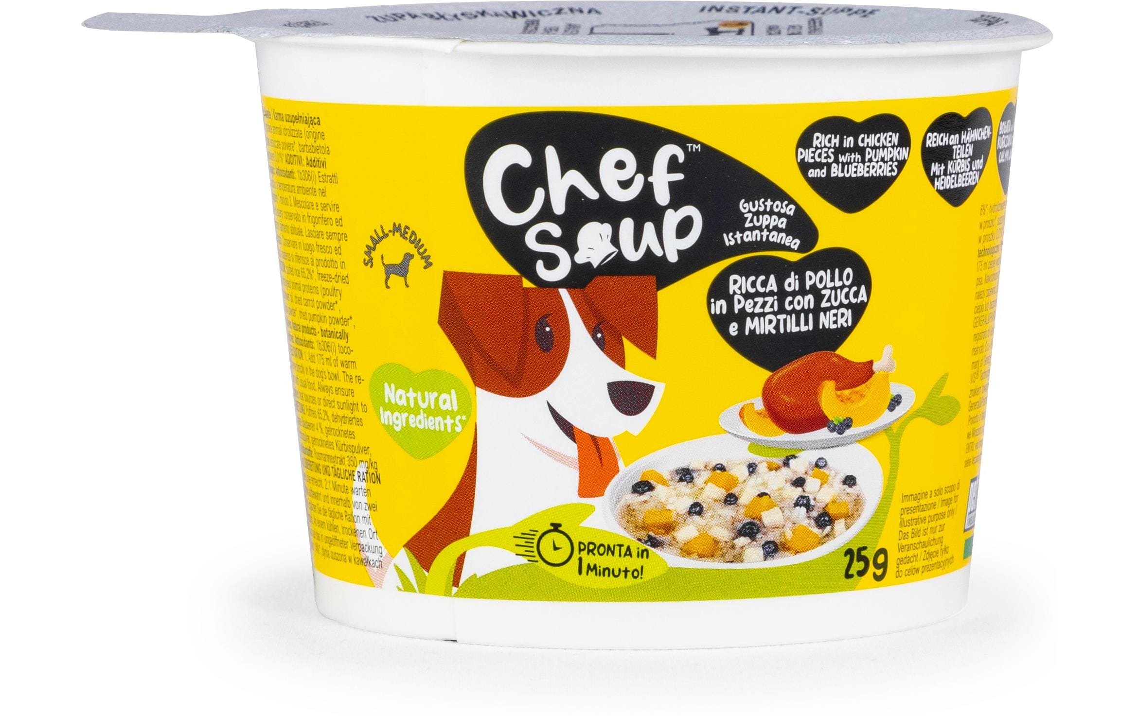 Chef Soup Huhn, Kürbis, Blaubeere 25 g Chef Soup Huhn, Kürbis, Blaubeere 25 g