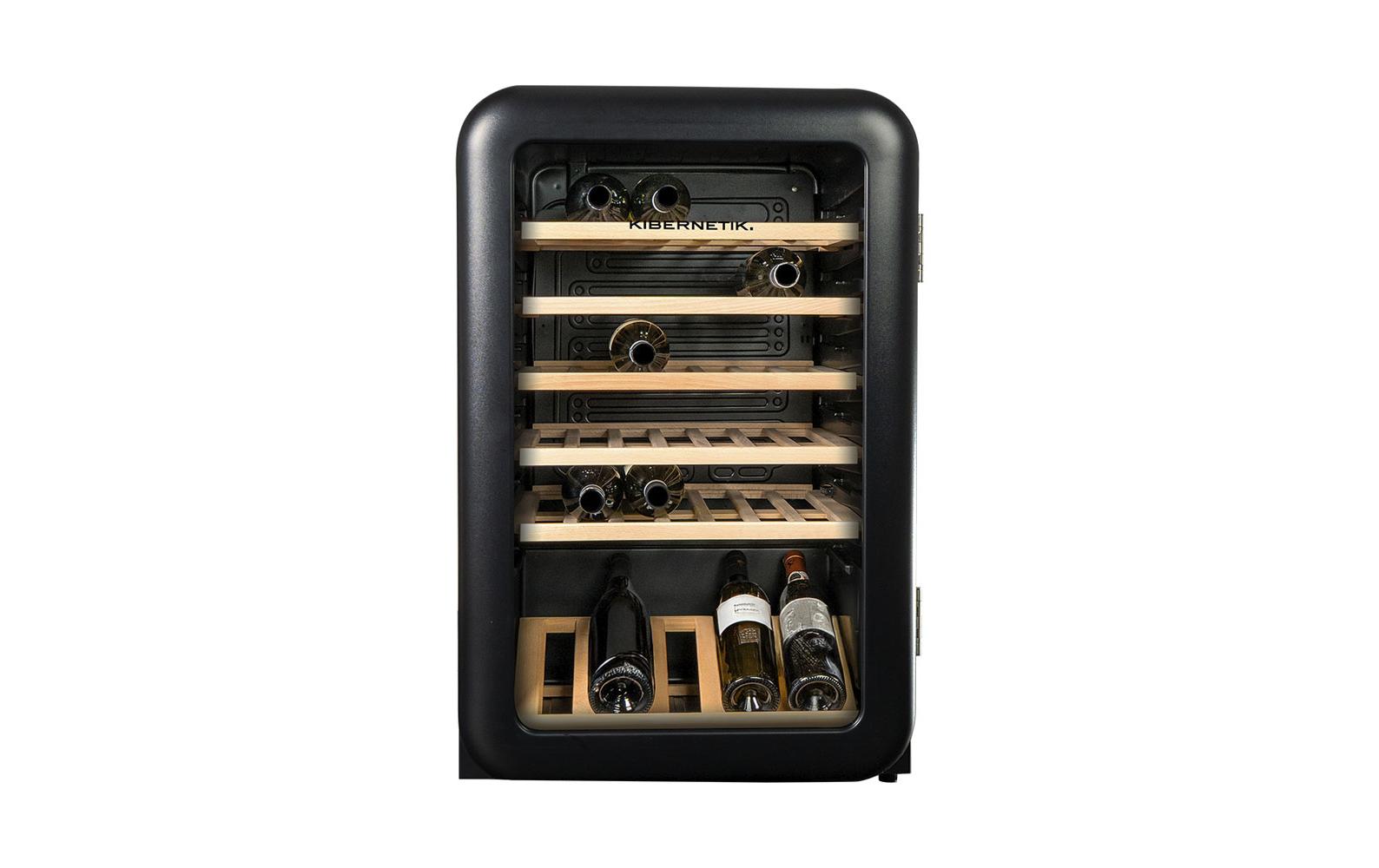 Kibernetik Weinkühlschrank WKH49S Rechts, Schwarz