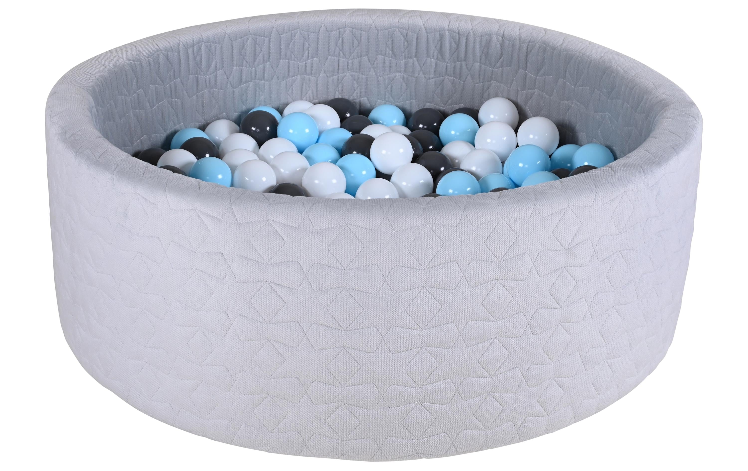 Knorrtoys Bällebad Cosy Geo Grey 300 Bälle creme/grey/lightblue