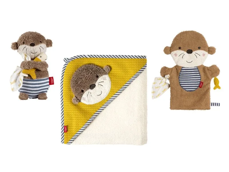 fehn Bade-Set «Otter Theo» Frottee, Musselin, mehrfarbig fehn Bade-Set «Otter Theo» Frottee, Musselin, mehrfarbig