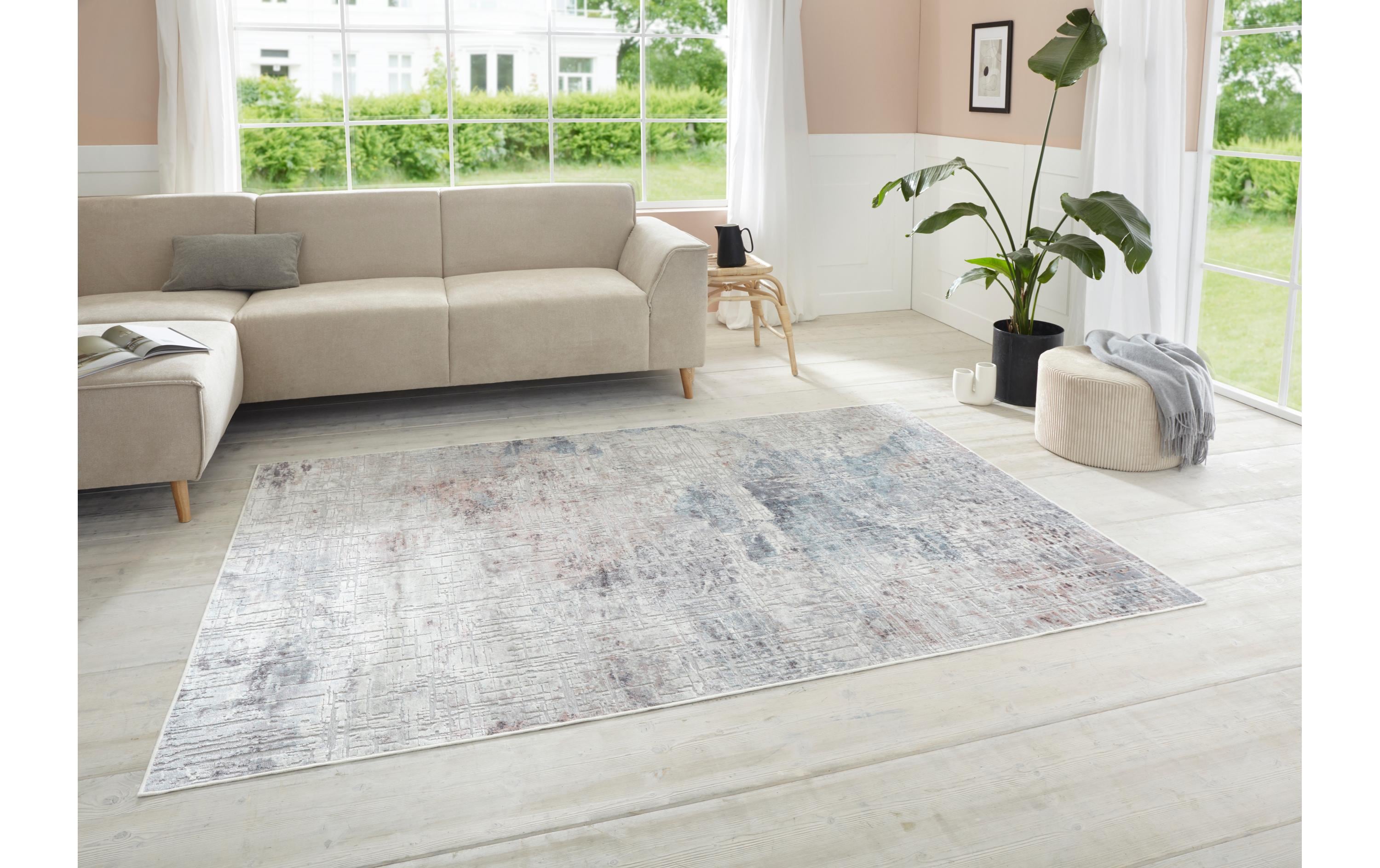 Elle Decoration Teppich Chameis 135 cm x 195 cm, Grey/Rose/Blue