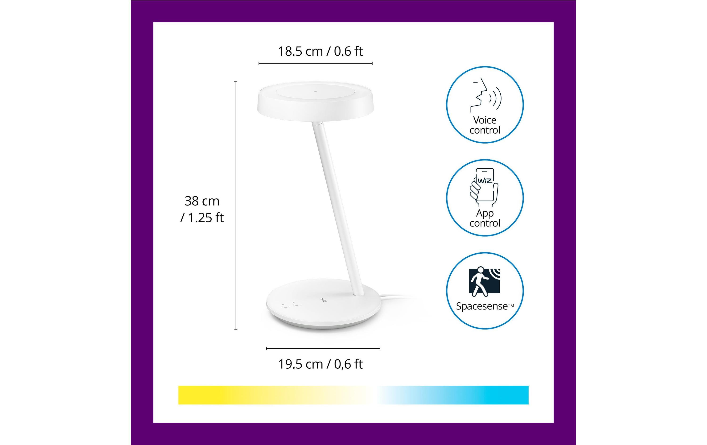 WiZ Tischleuchte Portrait 10W Type C Weiss Einzelpack