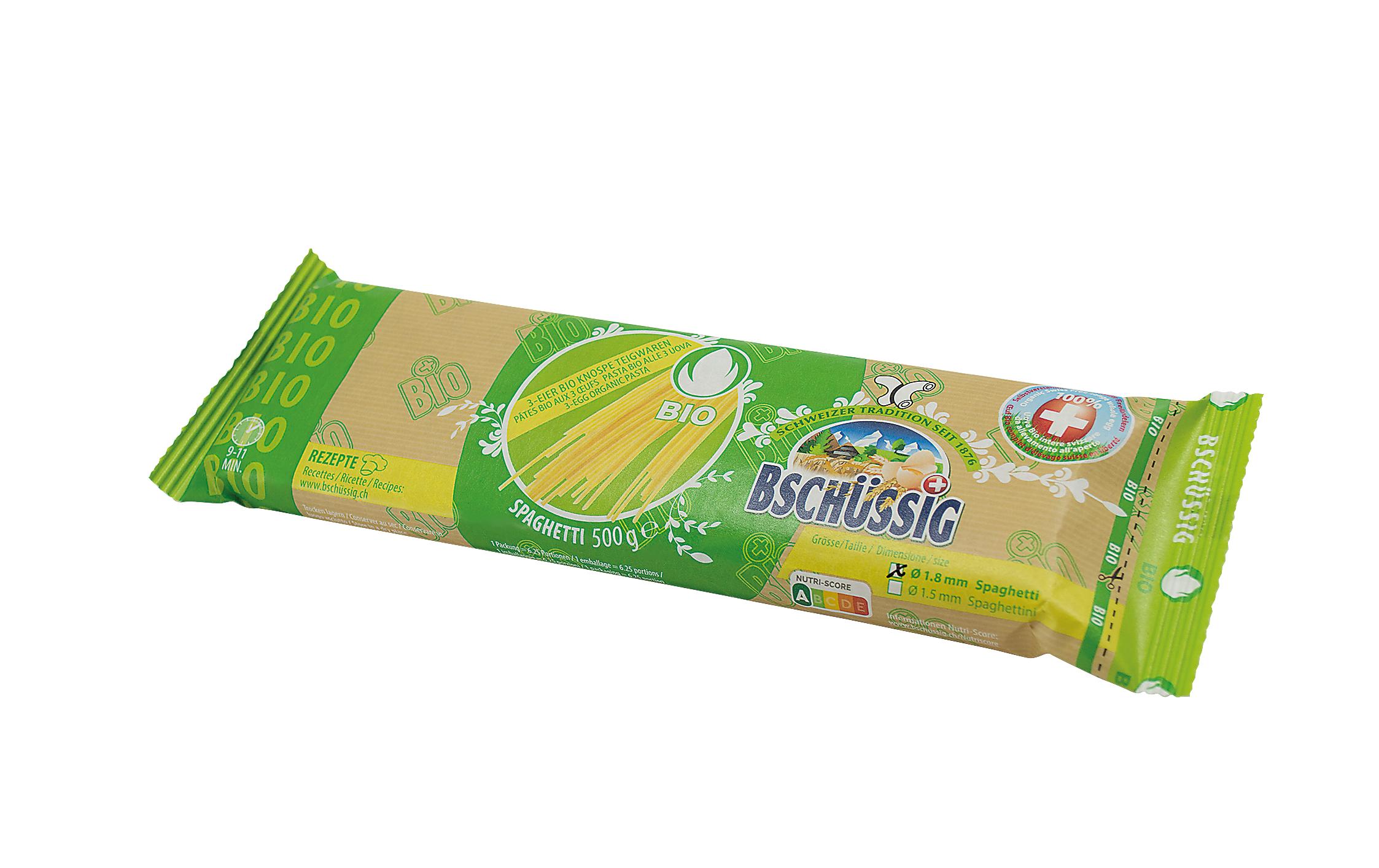 Bschüssig Teigwaren Bio Knospe Spaghetti 3Ei 500 g