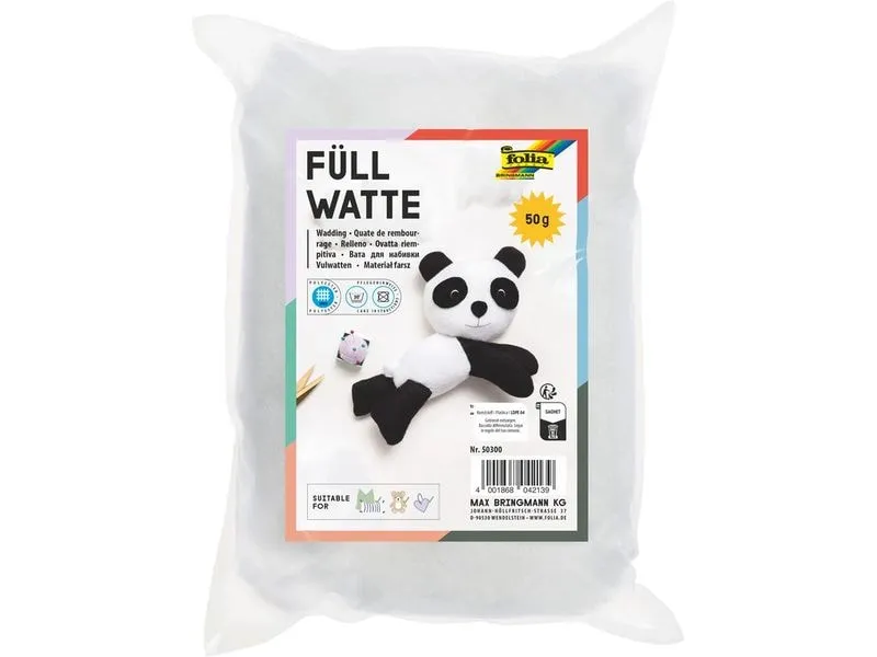 Folia Füllwatte 800g, weiss, vakuumiert Folia Füllwatte 800g, weiss, vakuumiert