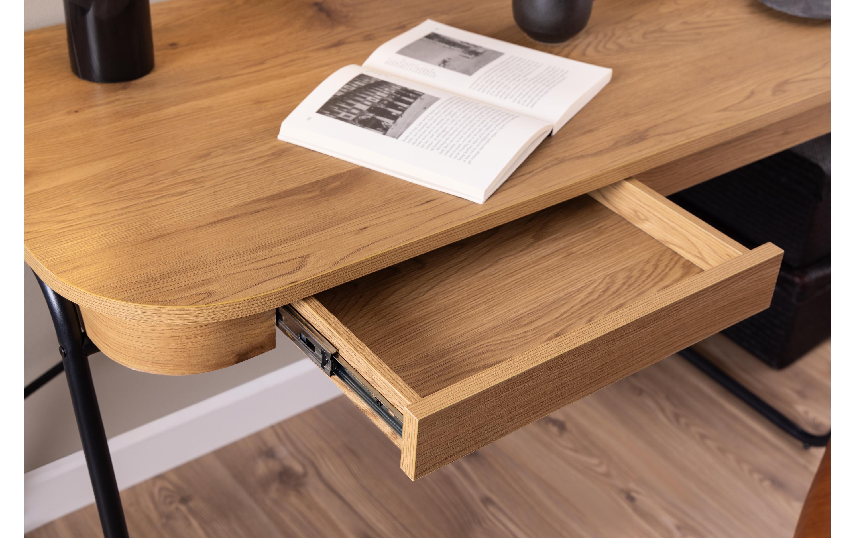 AC Design Tisch Blueton, Schwarz matt / Wildeiche matt