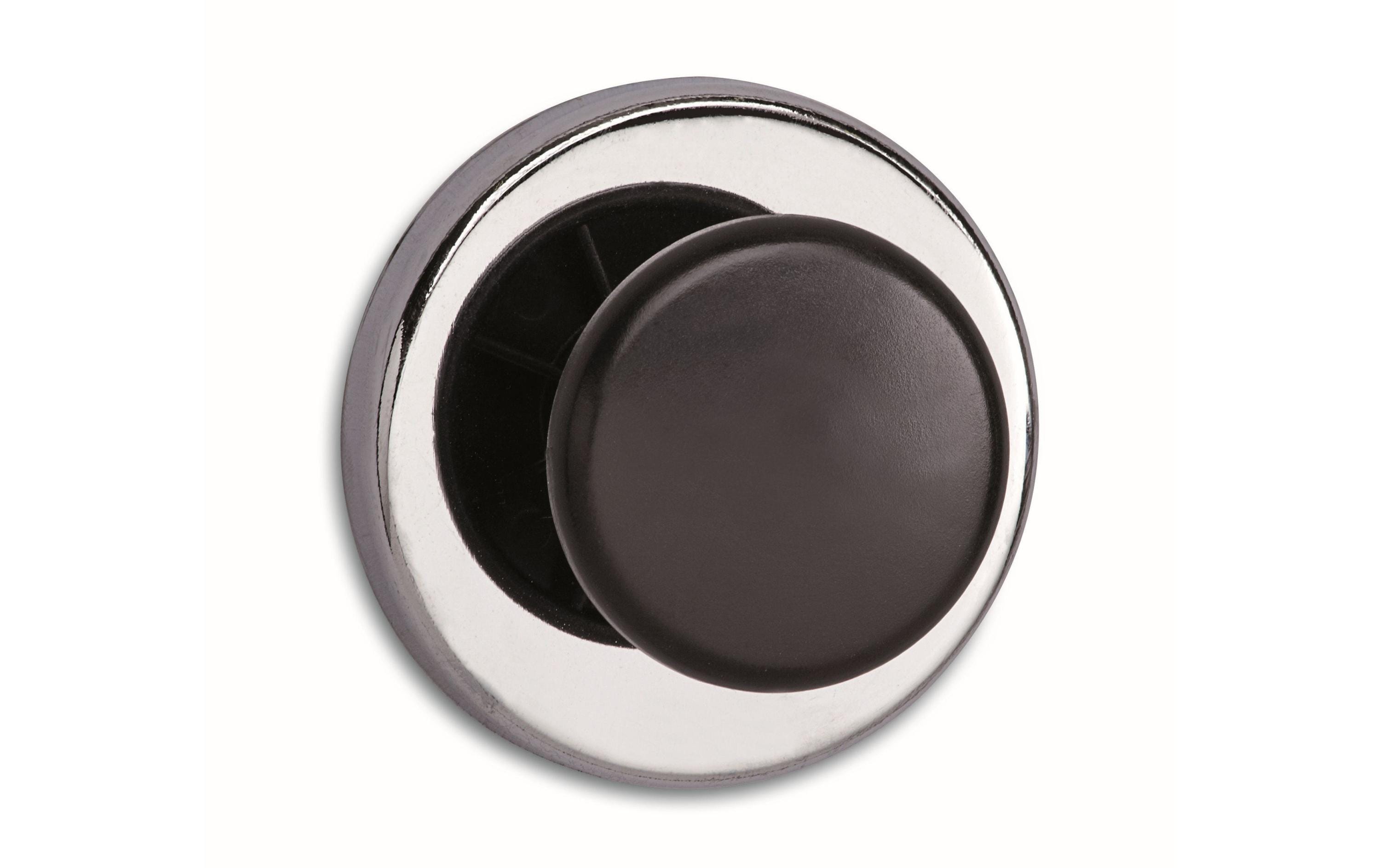 Maul Haftmagnet Ø 67 mm Griffknopf Silber/Schwarz