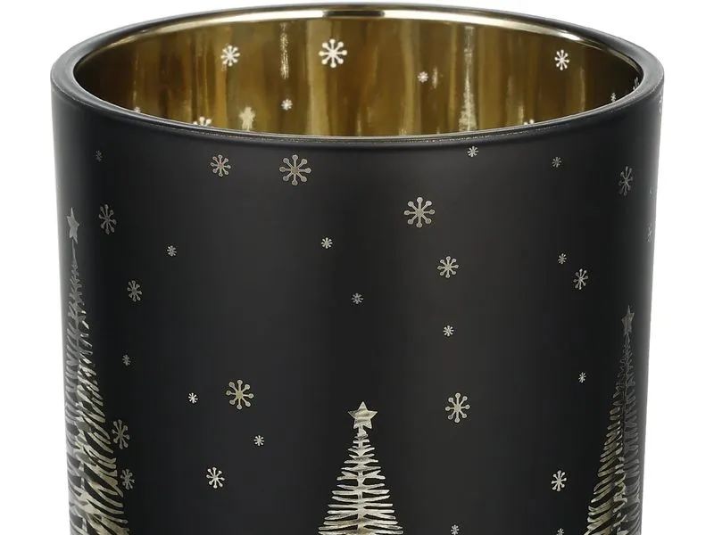 EGLO Weihnachtswindlicht Lukut Ø 10 cm, Gold/Schwarz