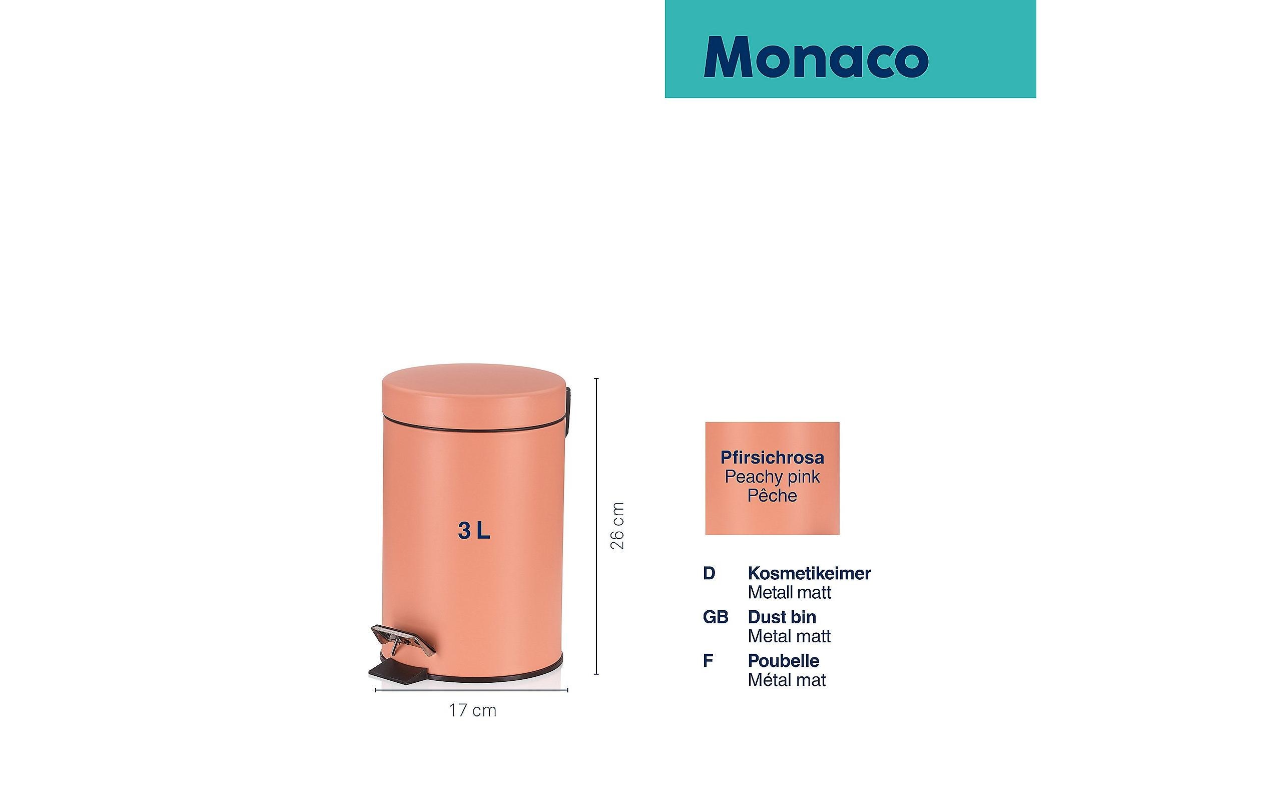 Kela Kosmetikeimer Monaco 3 l, Pfirsich