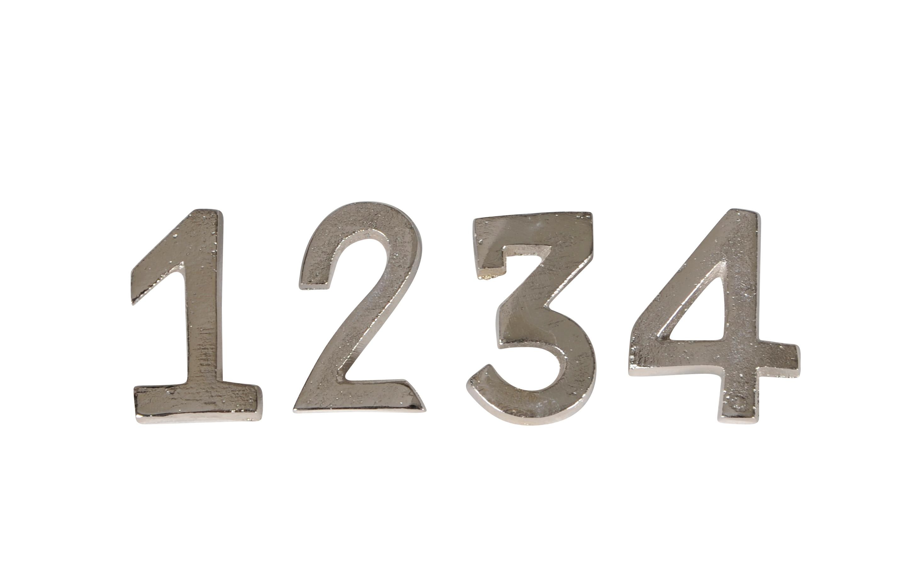 COCON Kerzenpin Zahlen 4 Stück, Silber