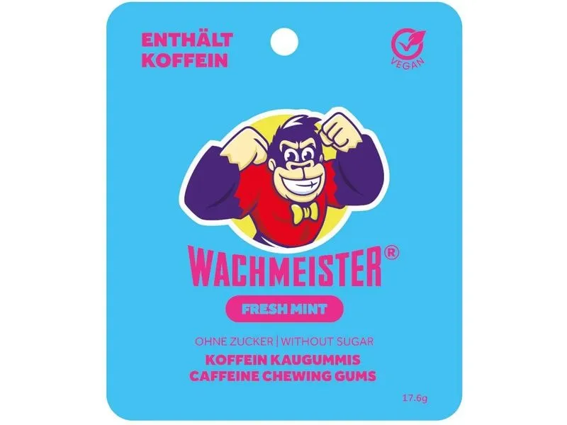 Wachmeister Kaugummi Koffein Kaugummi Minze 17.6 g