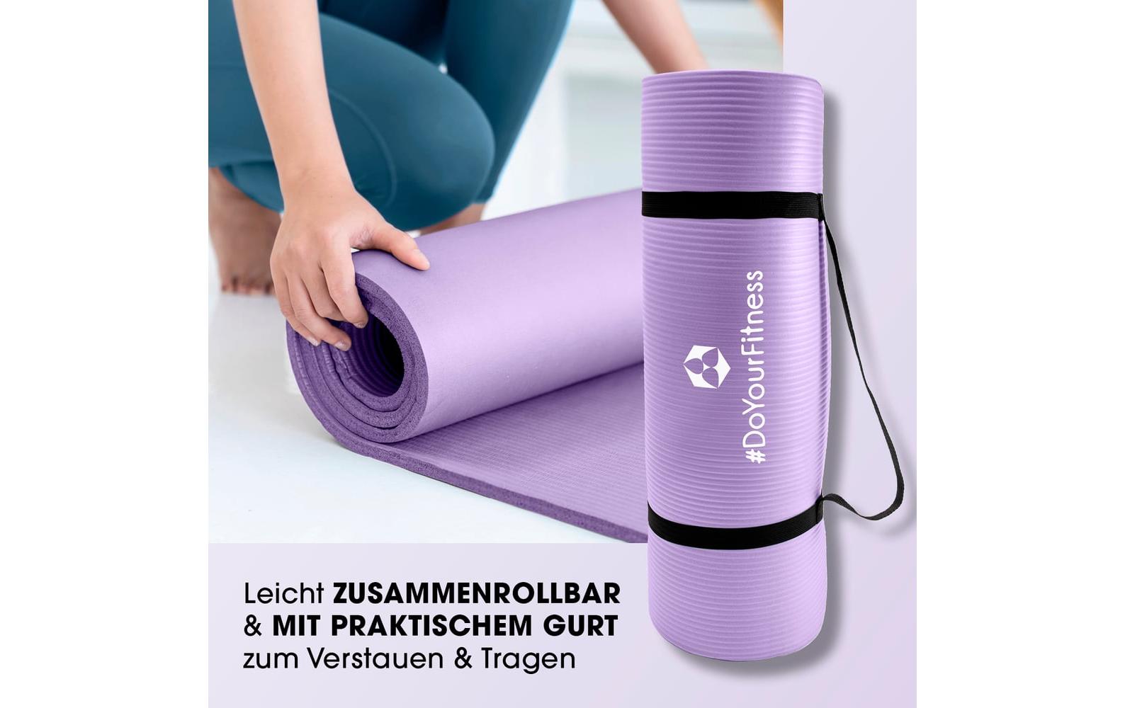 World Fitness Fitnessmatte Yamuna 183 cm x 61 cm, Lila