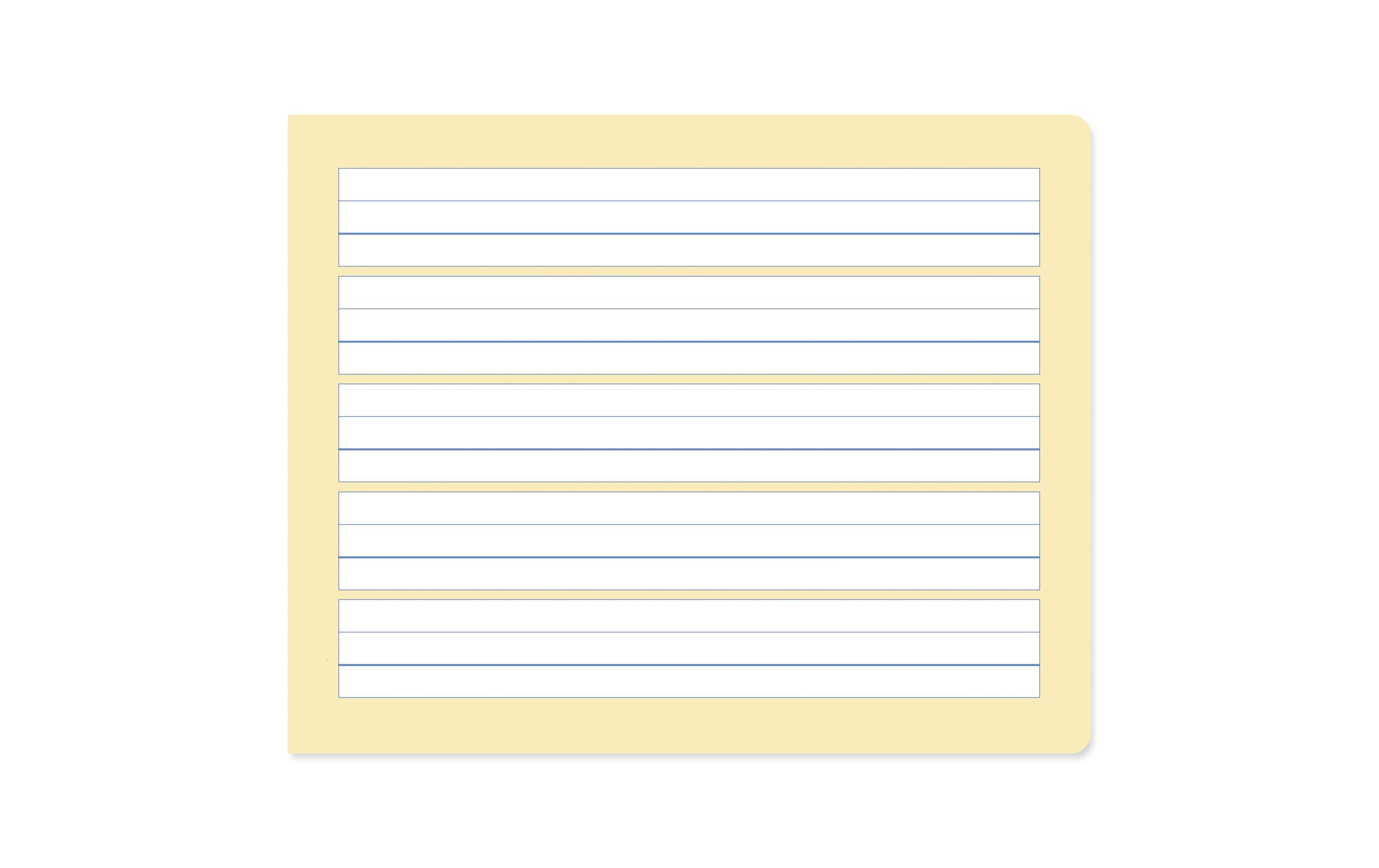 Formati S.1 E5 quer, Liniert, Gelb Formati S.1 E5 quer, Liniert, Gelb