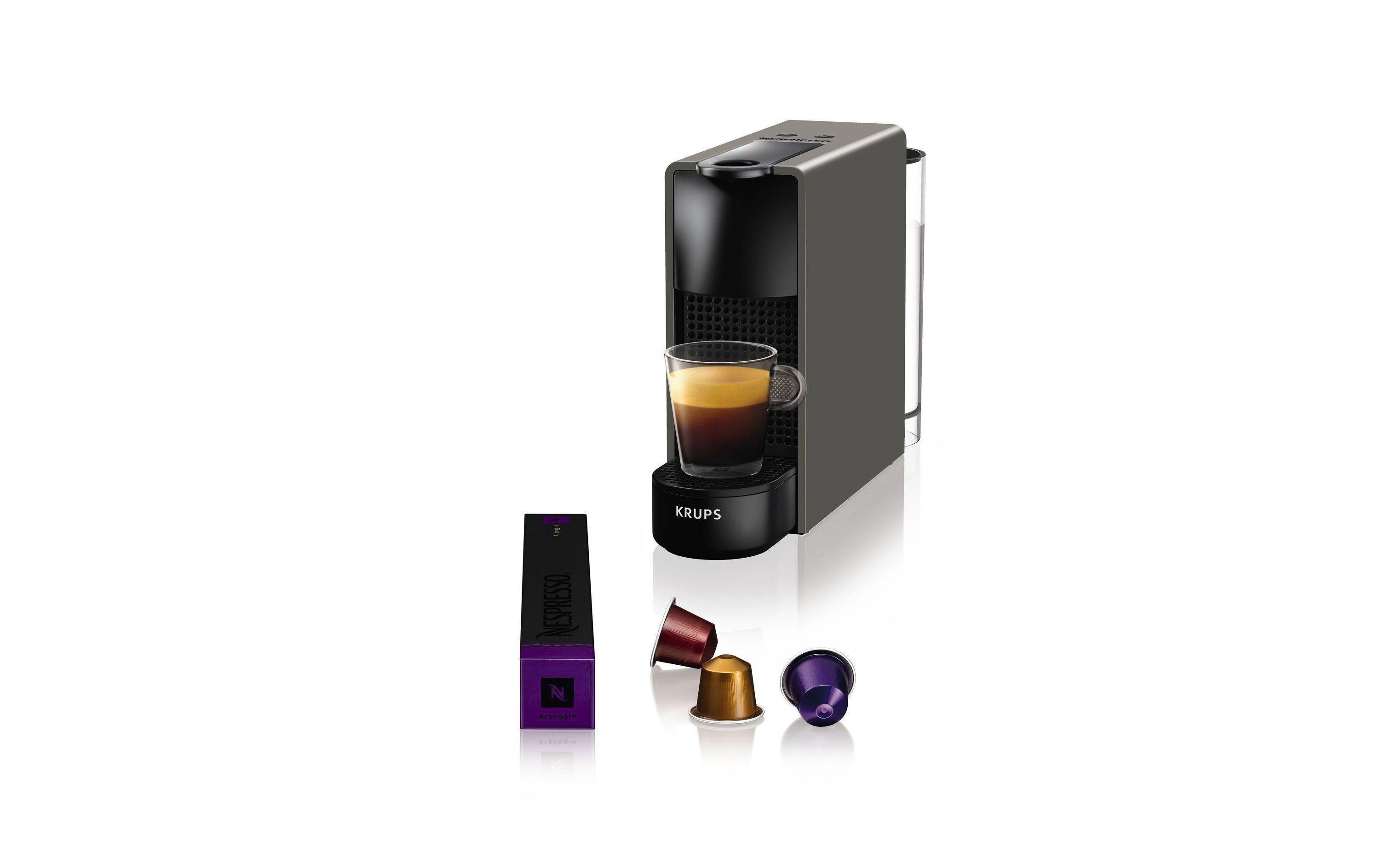 Krups Kaffeemaschine Nespresso Essenza Mini XN110B Grau/Schwarz