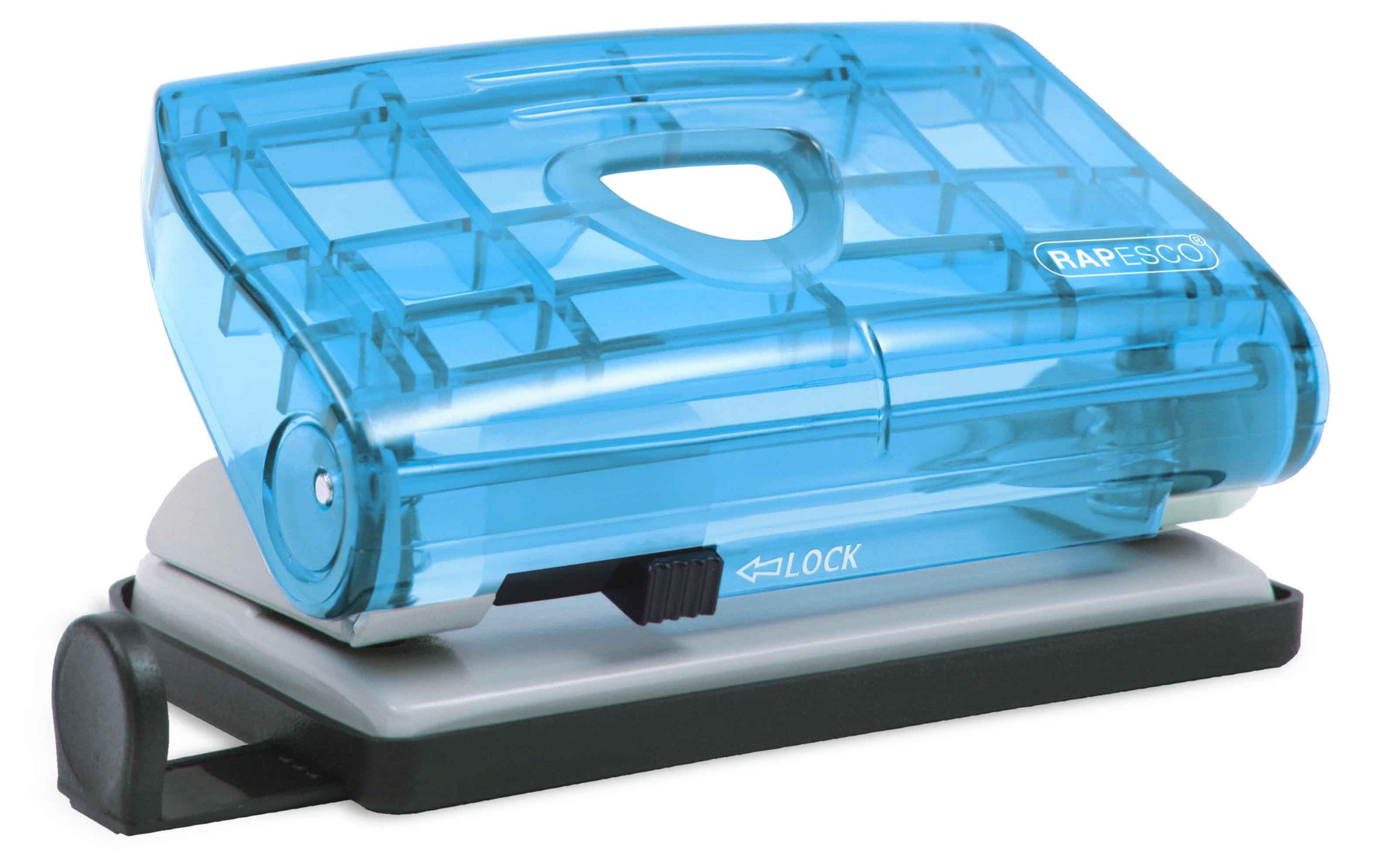 Rapesco Locher / Heftgerät Mini Set 10 Seiten, Blau