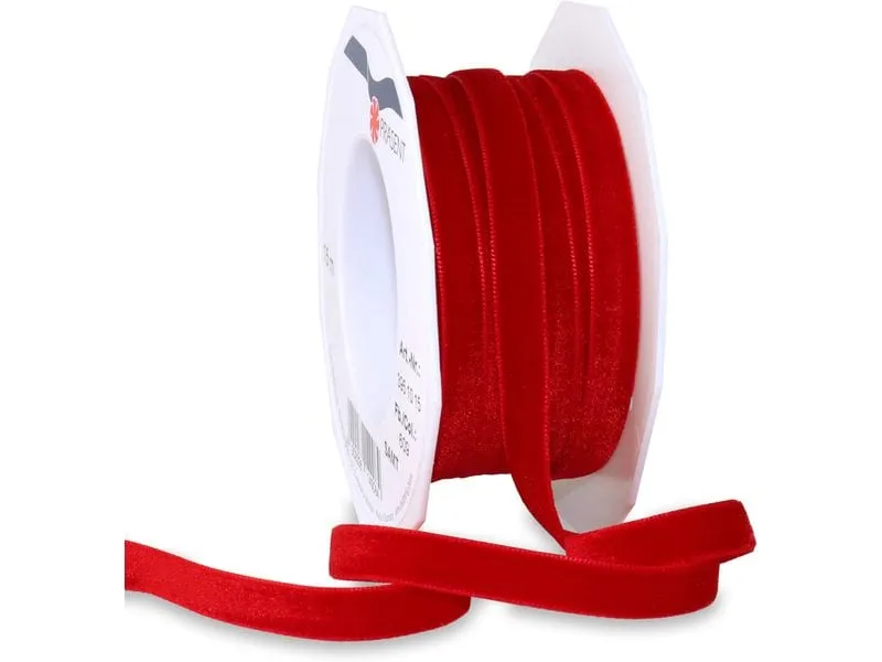 Pattberg Geschenkband Samt 10 mm x 15 m, Rot Pattberg Geschenkband Samt 10 mm x 15 m, Rot