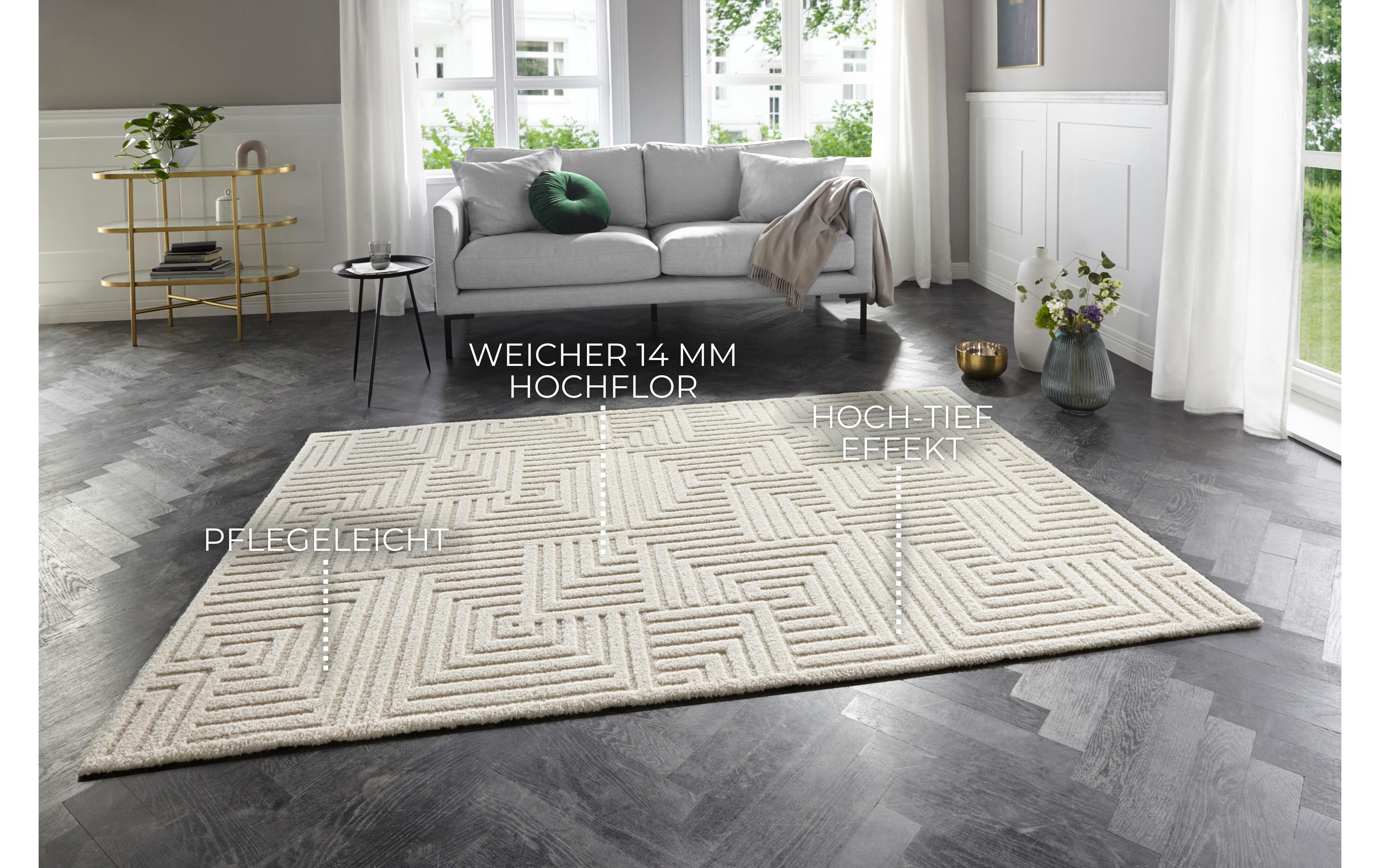 Elle Decoration Teppich Manipu 160 cm x 230 cm, Cream