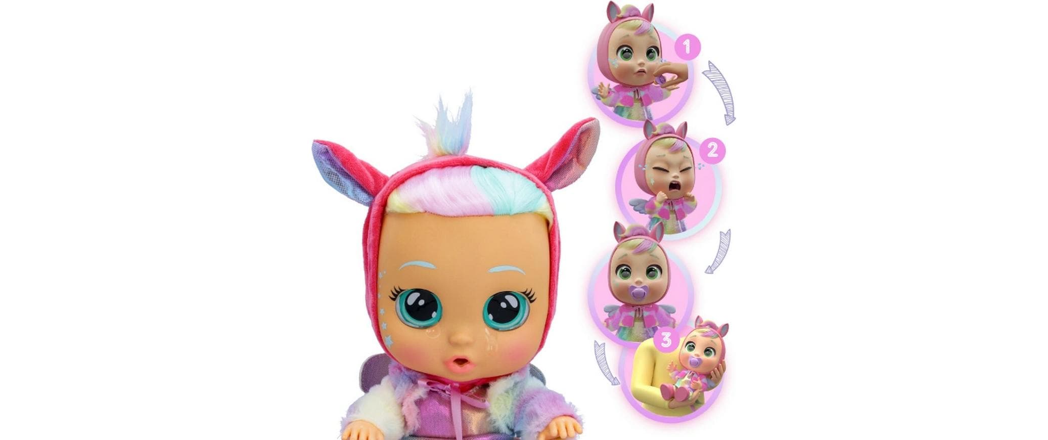 IMC Toys Puppe Cry Babies Dressy Fantasy Hannah 30 cm