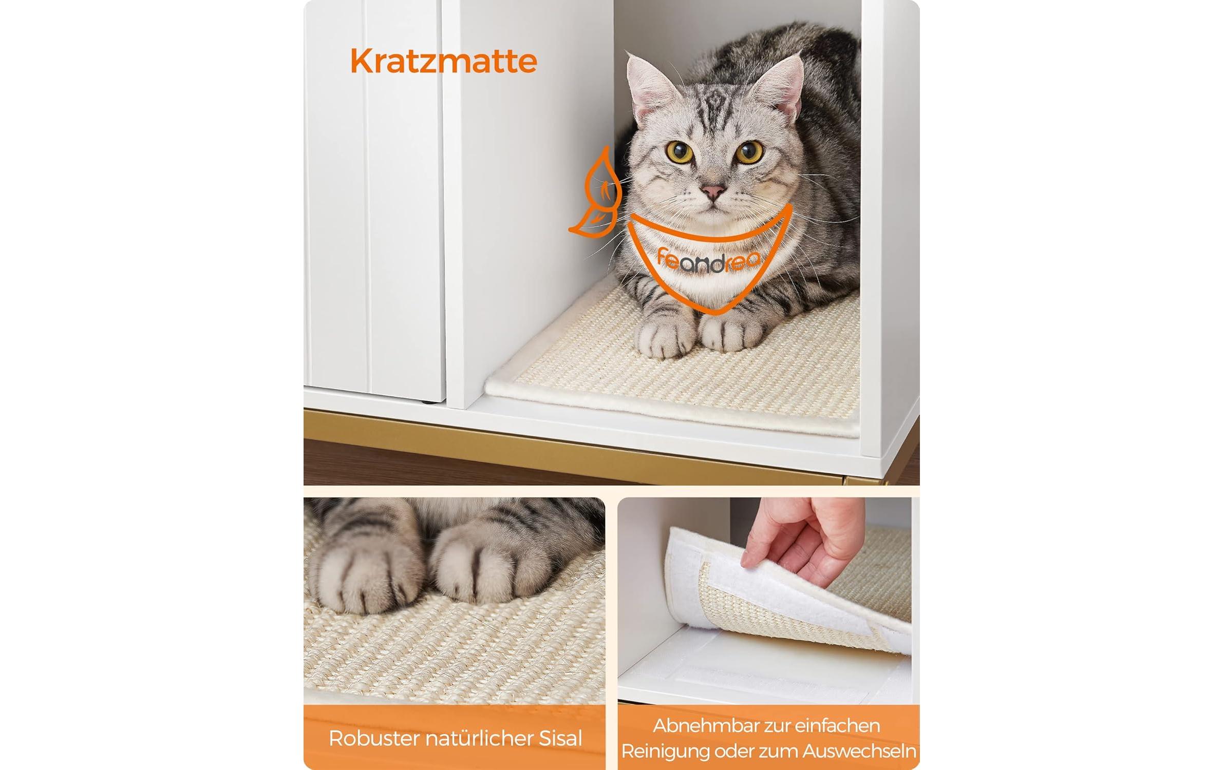 Feandrea Katzenhaus für Katzentoilette 80 x 50 x 55 cm