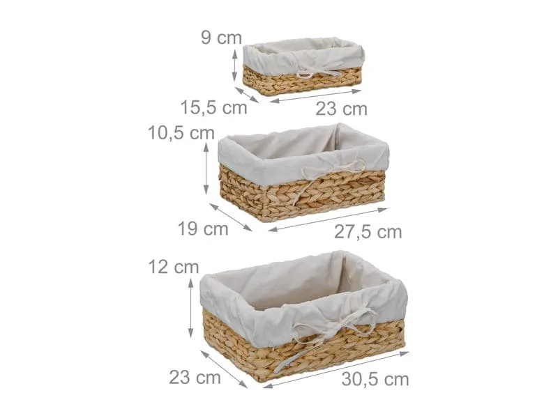 relaxdays Brotkorb Set Crème/Hellbraun relaxdays Brotkorb Set Crème/Hellbraun