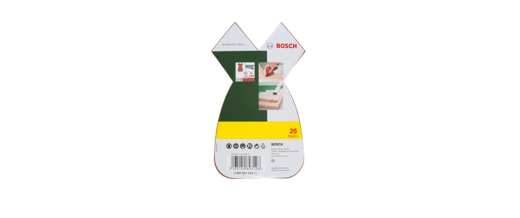 Bosch 25-teilige Schleifblatt-Set für Multischleifer