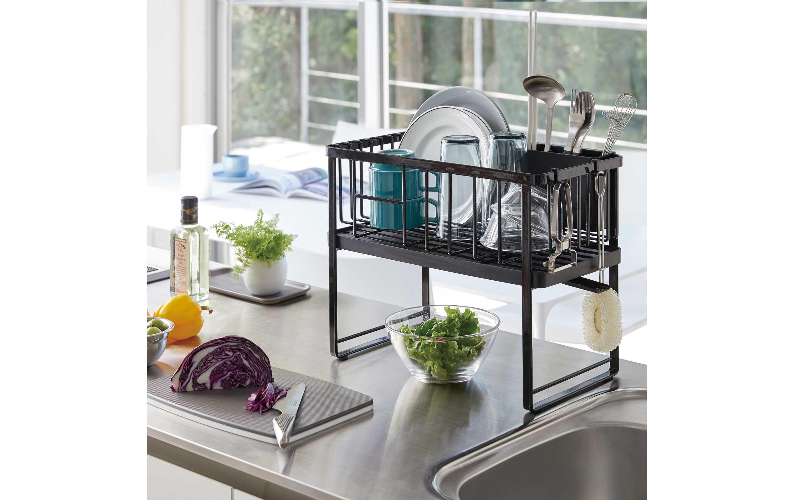 Yamazaki Abtropfgestell Tower Schwarz