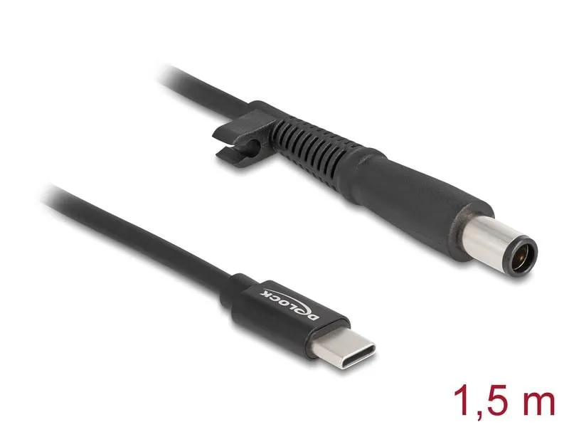 Delock Ladekabel USB-C zu HP 7.4 x 5.0 mm Stecker 1.5 m