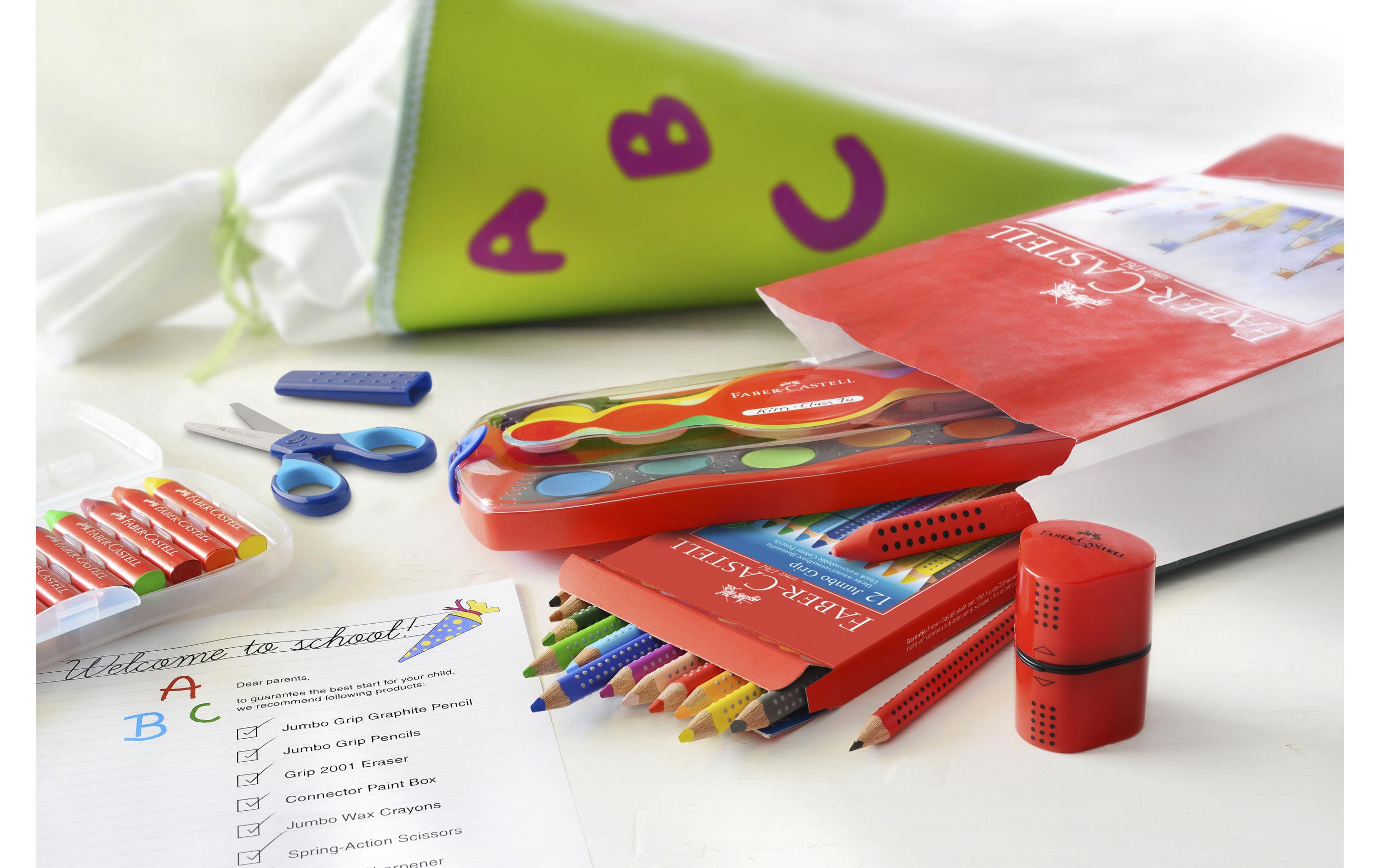 Faber-Castell Kinderschere Grip Blau, Edelstahl