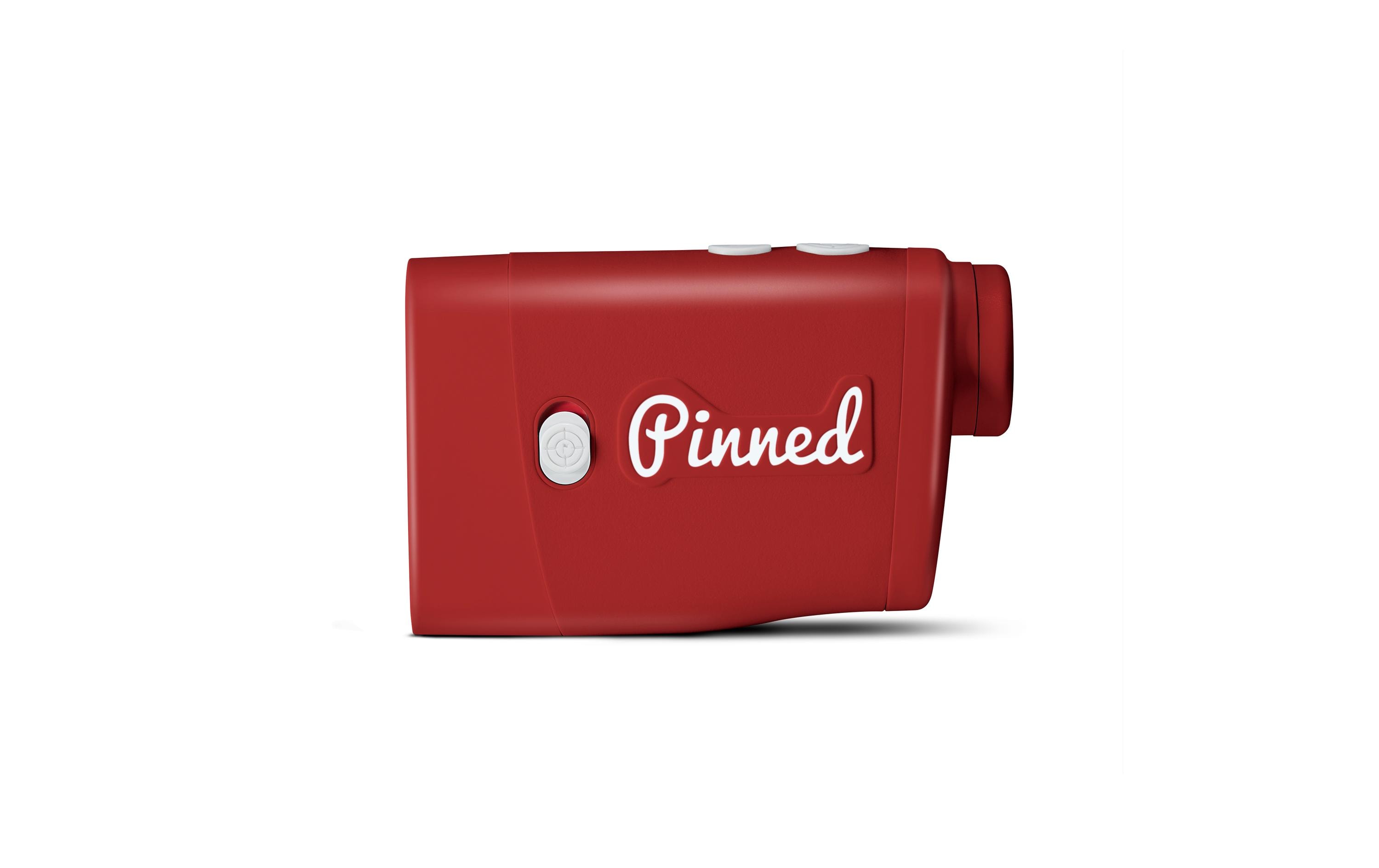 Pinned Golf-Entfernungsmesser Rot Pinned Golf-Entfernungsmesser Rot