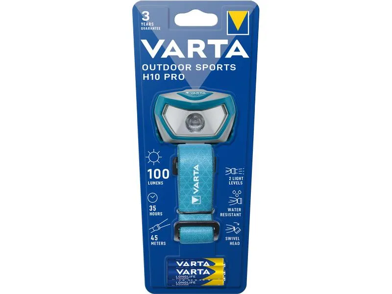 Varta Stirnlampe Outdoor Sports H10 Pro Hellblau Varta Stirnlampe Outdoor Sports H10 Pro Hellblau