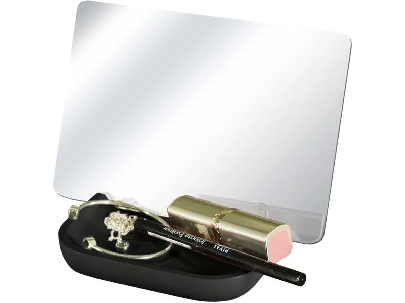Kleine Wolke Kosmetikspiegel Tray Schwarz