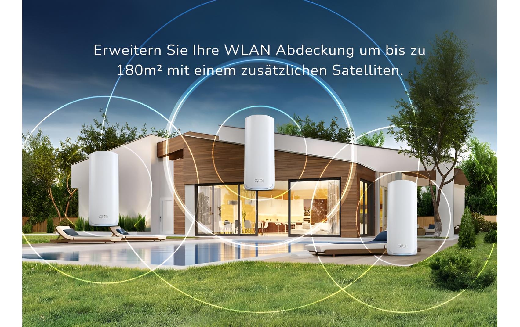 Netgear Mesh-Satellit Orbi 772 RBE772-100EUS 2-Set, Weiss Netgear Mesh-Satellit Orbi 772 RBE772-100EUS 2-Set, Weiss