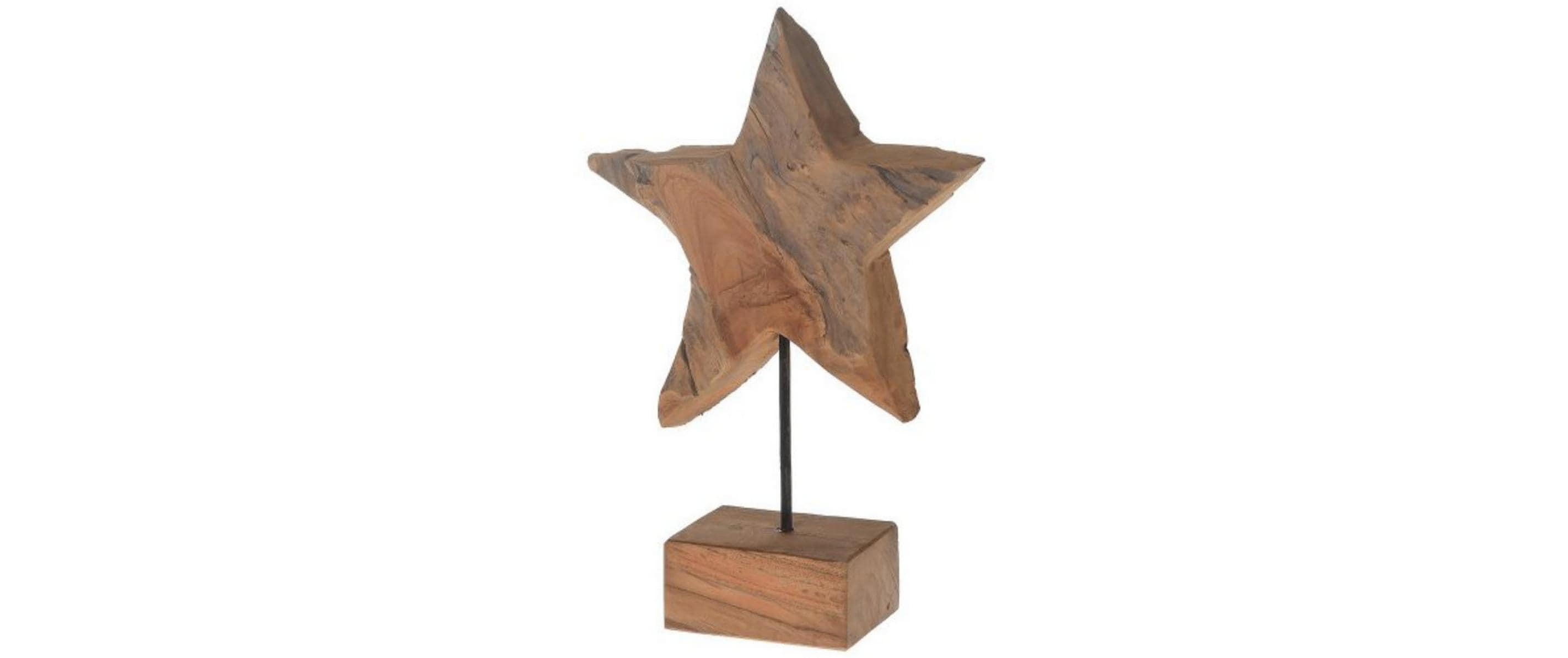 CHALET Aufsteller Stern Teak 40 cm