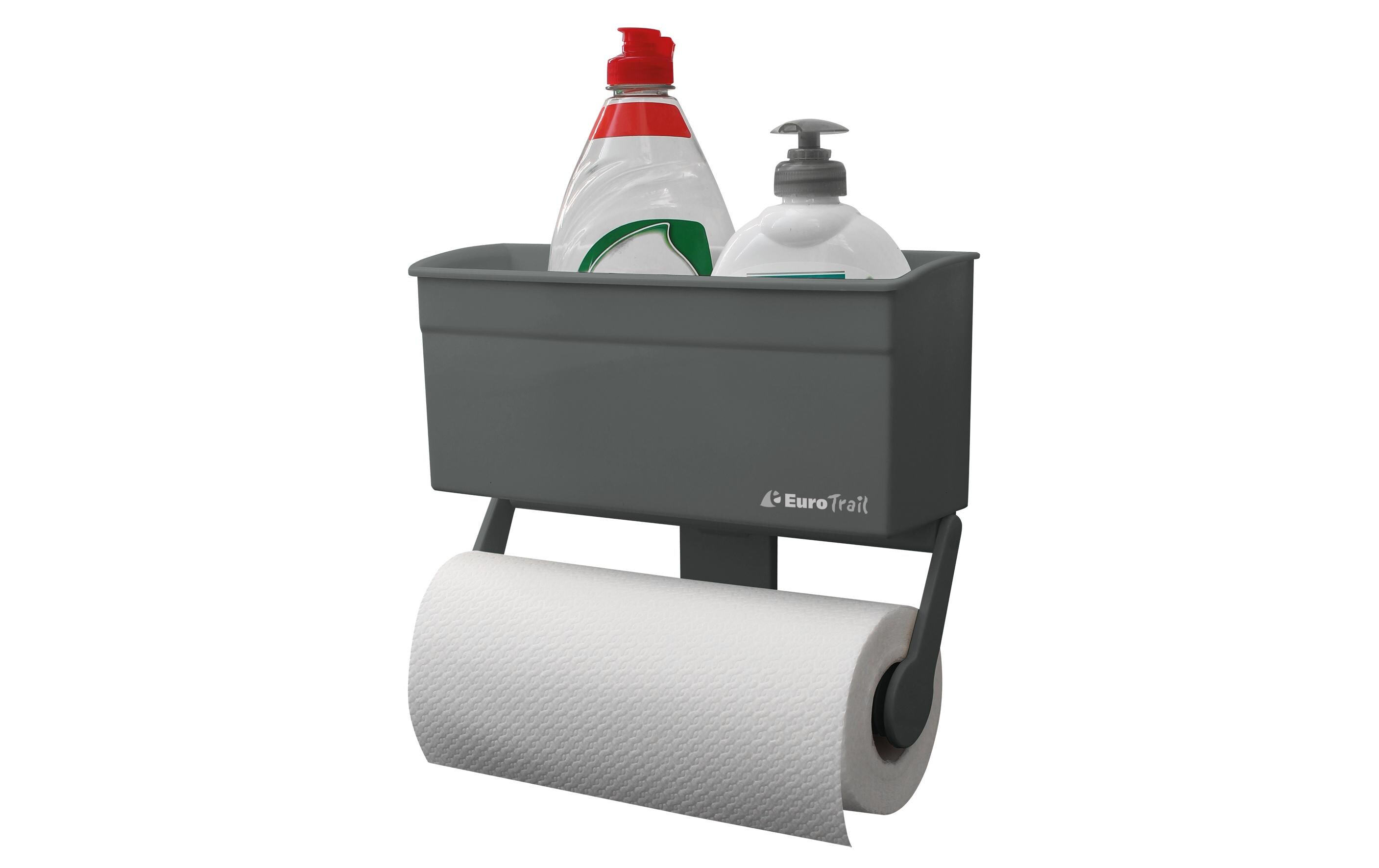 Eurotrail Papierrollen-Halter mit Saugnäpfen Grau