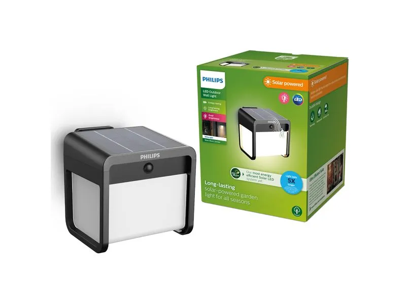 Philips Ezra Wand Solar UE 3000K schwarz Philips Ezra Wand Solar UE 3000K schwarz